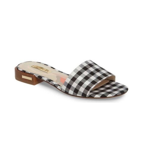 LOUISE ET CIE AYDIA SLIDE SANDAL IN GINGHAM - Picture 2 of 3